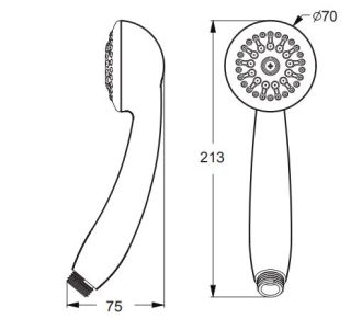 Душевая лейка Vidima Sevajet BA181AA